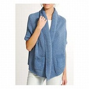 MANGO niebieski melanżowy sweter NARZUTKA rM