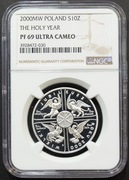 10 ZŁ 2000, WIELKI JUBILEUSZ ROKU 2000 NGC PF69 UC #40