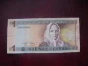 BANKNOT  LITWA 1 Lit 1994 r. seria AAD