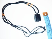 Regulowany naszyjnik z naturalnym kamieniem czarny turmalin ochrona