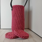 Torebka na wino różowa 