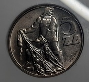 5 złotych 1959  RYBAK PRÓBA NIKIEL NGC MS65