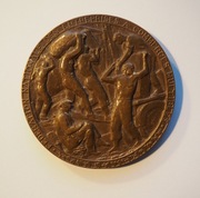 PAUL LANDOWSKI. Brąz. Medal. Krajowa Feneracja Przedsiębiorstw.