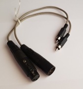 Kabel wtyk 3pin XLR / cinch i kabel gniazdo 3pin XLR / cinch 0,2m