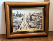 Stary obrazek w drewnianej ramce 