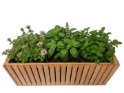 Donica ogrodowa prostokątna z wkładem plastikowym 3x18l taras balkon 54 l