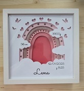 Ramka metryczka 3D dla dziecka narodziny chrzest prezent personalizowany