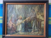 Stary  obraz oleodruk 