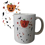 Kubek Halloween Duszek Dynia Biały 330 ml