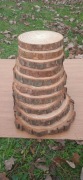 Plastry drewna, 10 szt, podstawki, 10-20 cm, mokre
