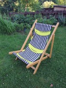 Leżak ogrodowy drewniany