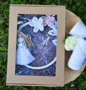 Makramowy Aniołek w obręczy 