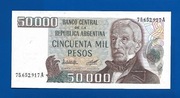 Argentyna 50 000 Pesos 1983 P-307a.1 UNC