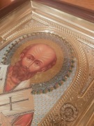 Przepiękna Ikona prawosławna w kiocie Św.Mikołaj Biskup Miry.