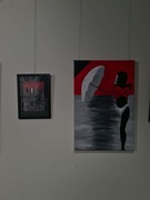 Komplet Dwóch Obrazów ,,Dama z Parasolem'' (60x90cm) + A4 unikat