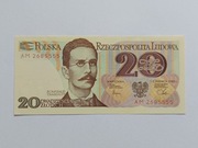 20 złotych 1982 rok stan 1 UNC seria AM 2685555 20 zł 1982 r  ...5555