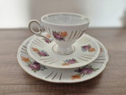 Trio śniadaniowe PMP 1817 made in GDR filiżanka porcelana