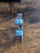 Bransoletka w stylu navajo – turkus, otwierana , nowa