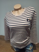 Bluzka sweterek w paski z ozdobą sweewë