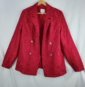 Koronkowa marynarka Wallis elegancka czerwona r. 36