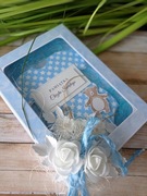 Kartka w pudełku chrzest pamiątka chrztu 