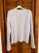 Sweter Cocomore fioletowy, wrzosowy, liliowy guziki ozdobne