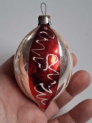 Bombka PRL stara kształtka na choinke 