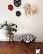 Stolik kawowy PRL, lata 60-te, patyczak, super design, vintage