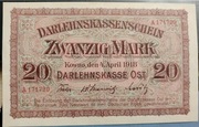 20 Marek OBER OST - KOWNO – 1918 r. - ser.A 