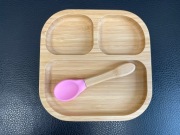 Talerzyk BAMBUSOWY z przyssawką /certyfikat FSC