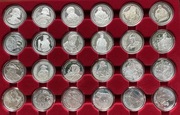 Komplet monet 24 serii Poczet Kr. i Ks. Polskich  mennicze Ag 1992 -2005 