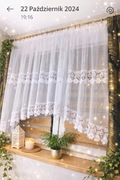 Firana gotowa z podwójną  gipiurą i cyrkoniami 120*300 z gipiurą 