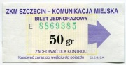 Bilet ZKM Szczecin - 50gr