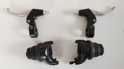 Zestaw manetek obrotowych + klamki hamulcowe – Shimano Revoshift  3x7