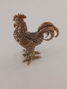 Figurka metalowa mosiądz kogut wysokość 5 cm długość 4 cm