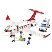 Klocki wzór LEGO Samolot lotnictwo lot Prezent lotnisko Hit