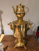 Przepiękny Pozłacany Samowar Renomowanej Firm Beem