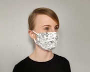 maska bawełniana na twarz z miejscem na filtr