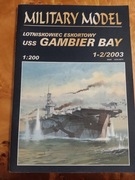 Amerykański Lotniskowiec USS GAMBIER BAY  plus szkielet w skali 1:200