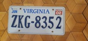 Virginia tablica rejestracyjna usa oryginal