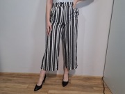 Szerokie spodnie w paski | H&M