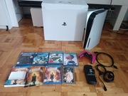 PlayStation 5+, pad, ładowarka, ponad 10 gier!