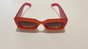 Damskie okulary przeciwsłoneczne Zara, czerwone, owalne