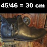 499zł GINO ROSSI Chelsea 45 czarne 30cm 46 sztyblety wsuwane zamek kowbojki