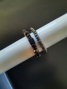 Zestaw nowych pierścionków hematytowa kostka