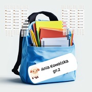 NAKLEJKI IMIENNE NA UBRANIA NAPRASOWANKI METKI IMIENNIK 30 szt