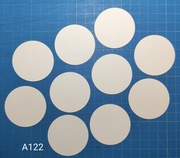 SCRAPKI KRAKÓW koła białe mat śr. 7,5 cm, 10 szt. (A122)