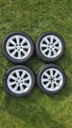 4 Koła Toyota Avensis II: felgi aluminiowe 16" 5 x 100 opony letnie Dunlop