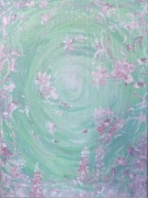 Obraz na płótnie 40x30 ręcznie malowany!!! "Kwitnący wir" do salonu