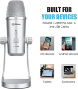 BOYA BY-PM700SP USB mikrofon kondensatorowy do iOS Android Windows Mac